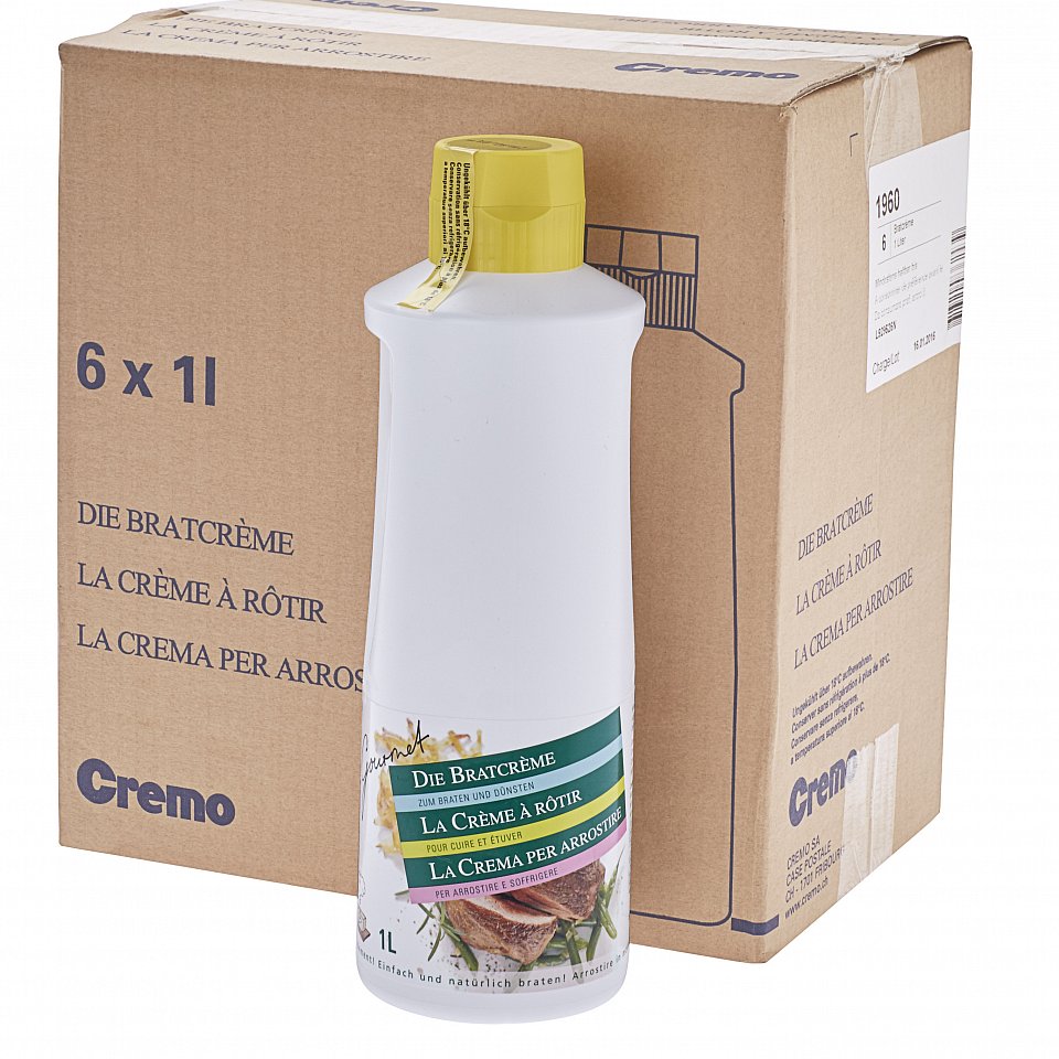 Bratcrème Flasche 6 x 1L