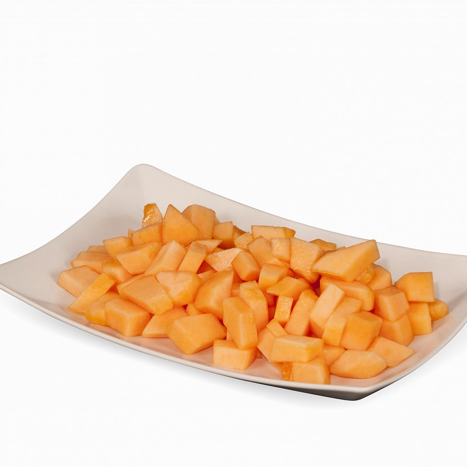 Melonen orange Würfel fein 1kg