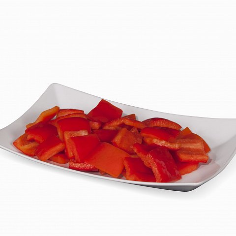 Peperoni rot Handschnitt 30x30 mm 1 kg