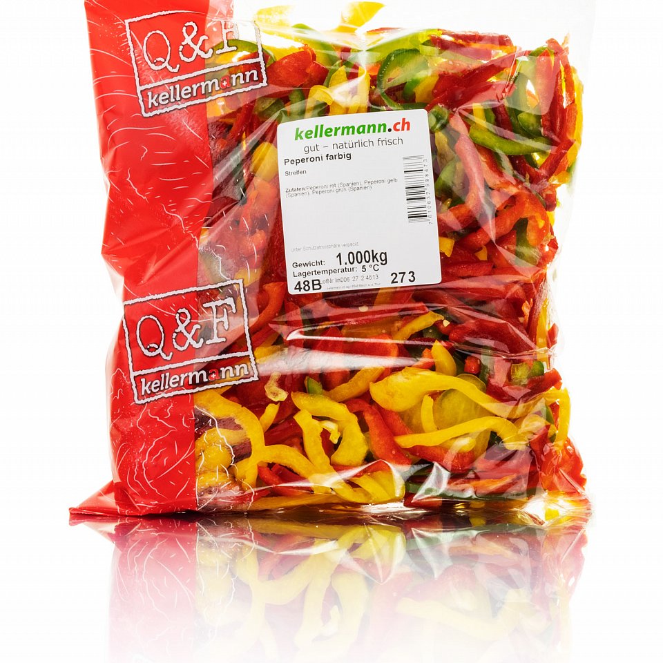 Peperoni farbig Julienne 1 kg