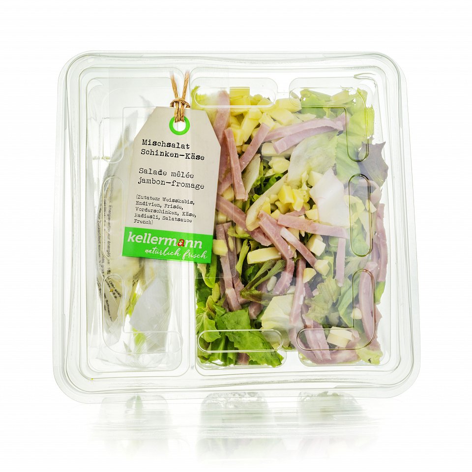 Salatschale Mischsalat mit Schinken Käse 6x250g